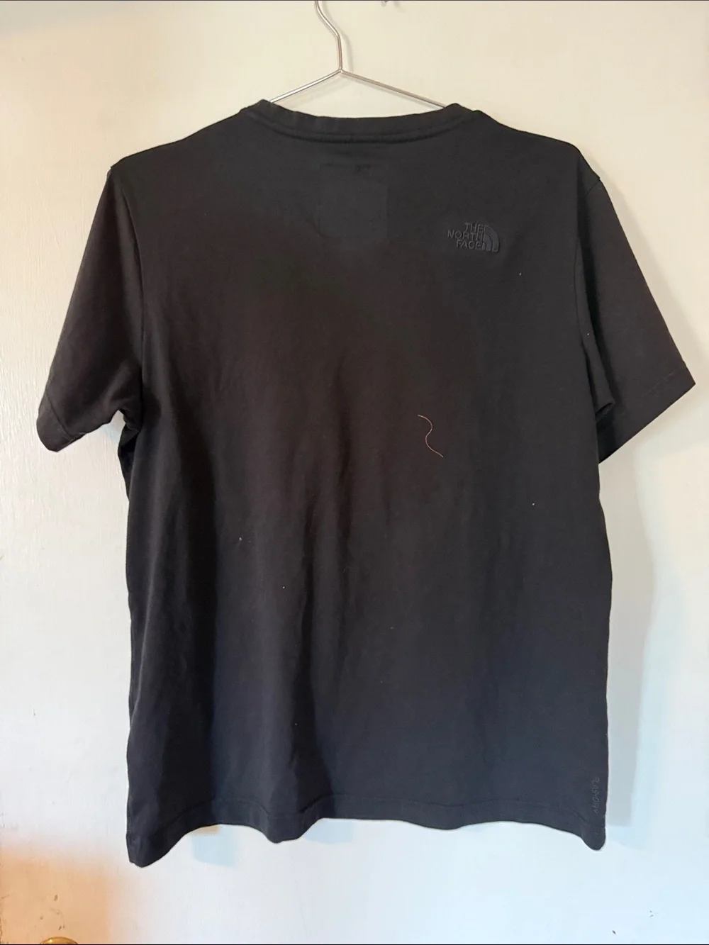 The North Face Black Short Sleeve Tee with Blue Logo | Men's Medium